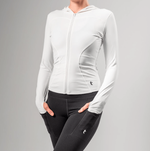 Women’s Sculpt Hooded Zip Jacket - Outerwear - Titanium Empire