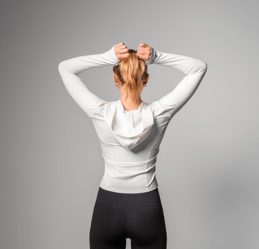 Women’s Sculpt Hooded Zip Jacket - Outerwear - Titanium Empire